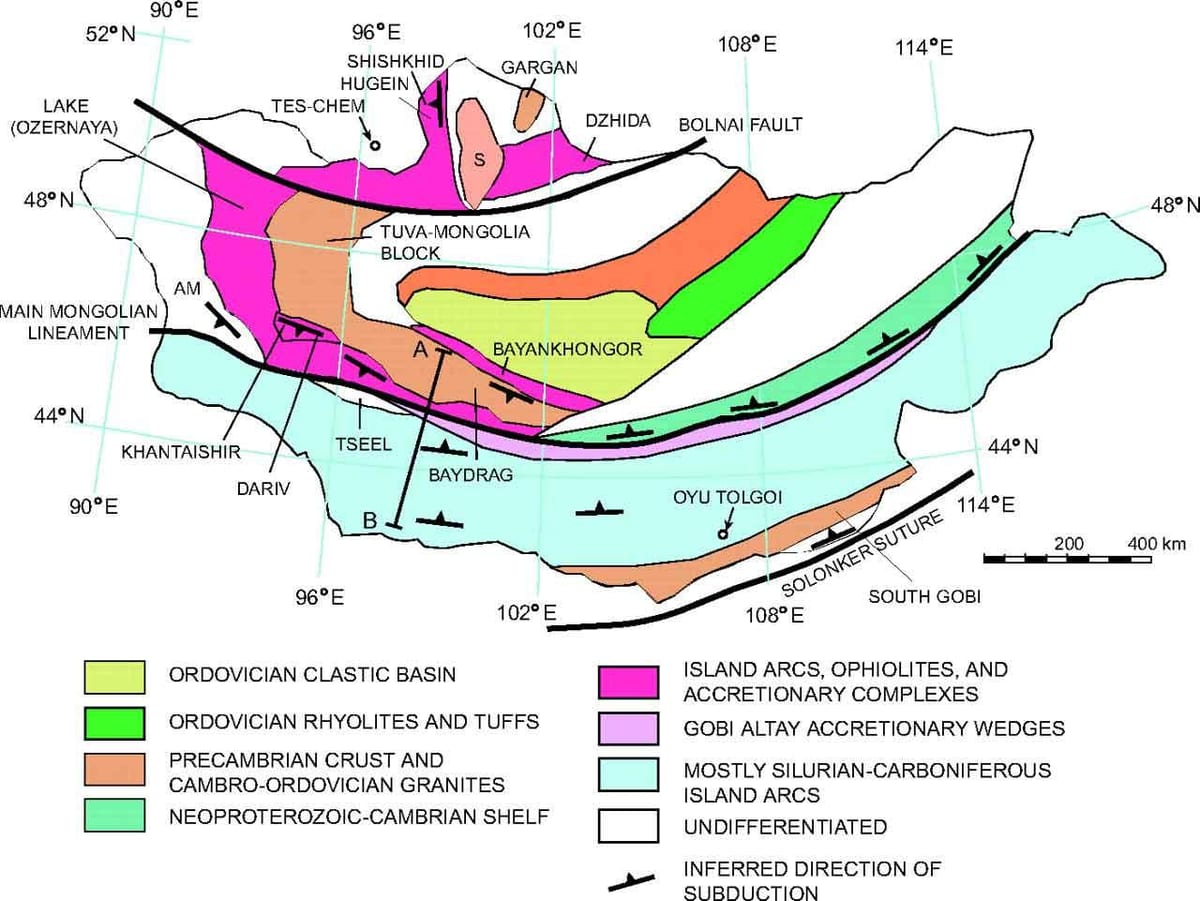 žemėlapis geologinio žemėlapio Mongolija