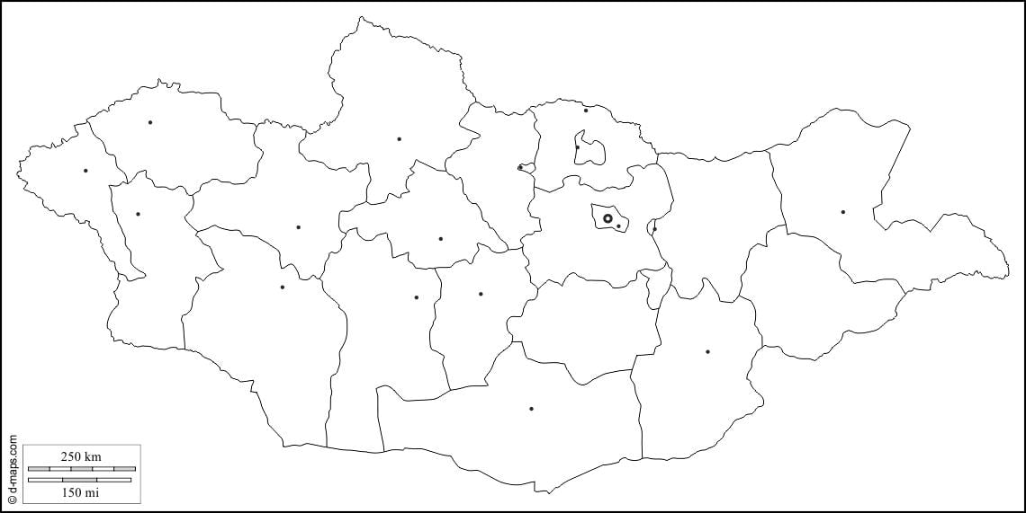 tuščias žemėlapis Mongolija
