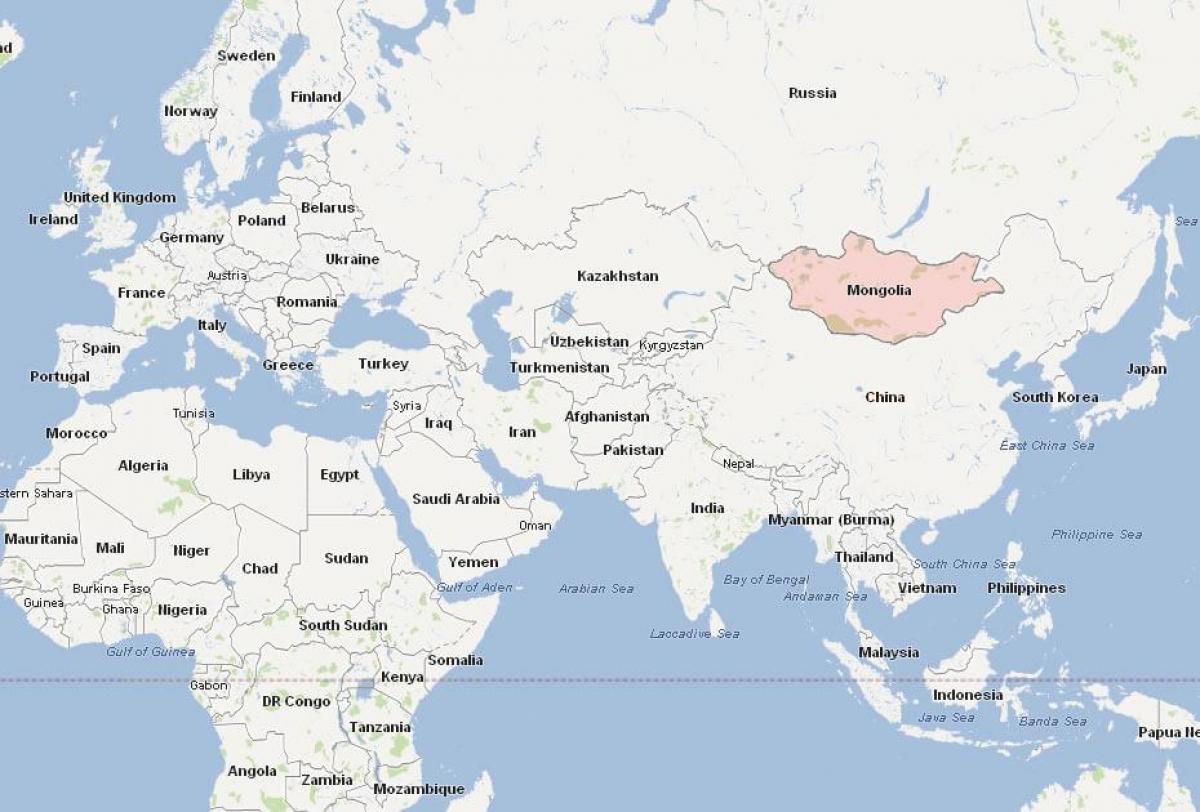 žemėlapis Mongolija azijos žemėlapis