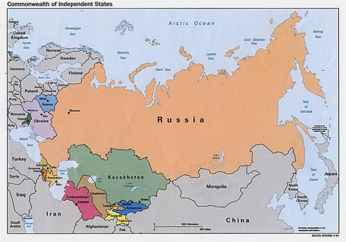 žemėlapis rusija Mongolija