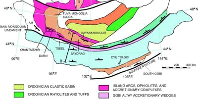 Žemėlapis geologinio žemėlapio Mongolija