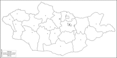 Tuščias žemėlapis Mongolija