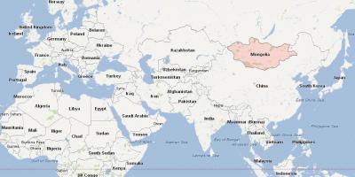 Žemėlapis Mongolija azijos žemėlapis