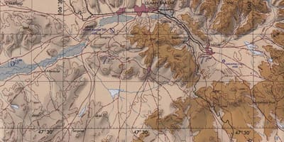 Žemėlapis Mongolija topografinis