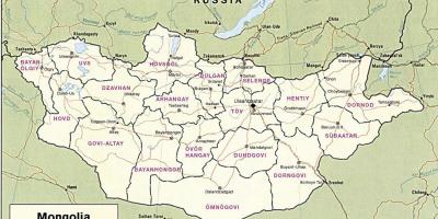 Žemėlapis mongolijos stepių