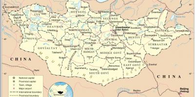 Mongolija šalies žemėlapį